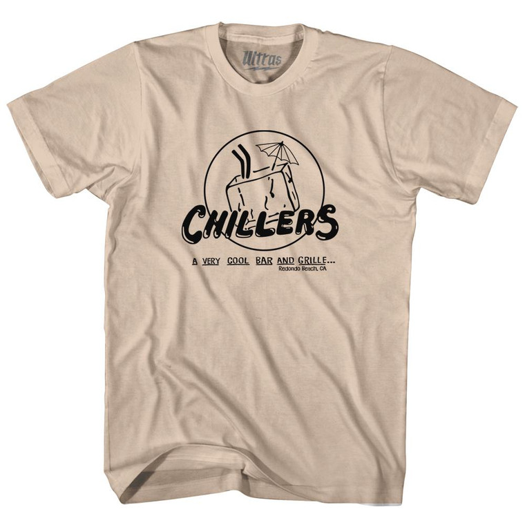 Chillers Bar Redondo Beach California Adult Cotton T-shirt - Creme