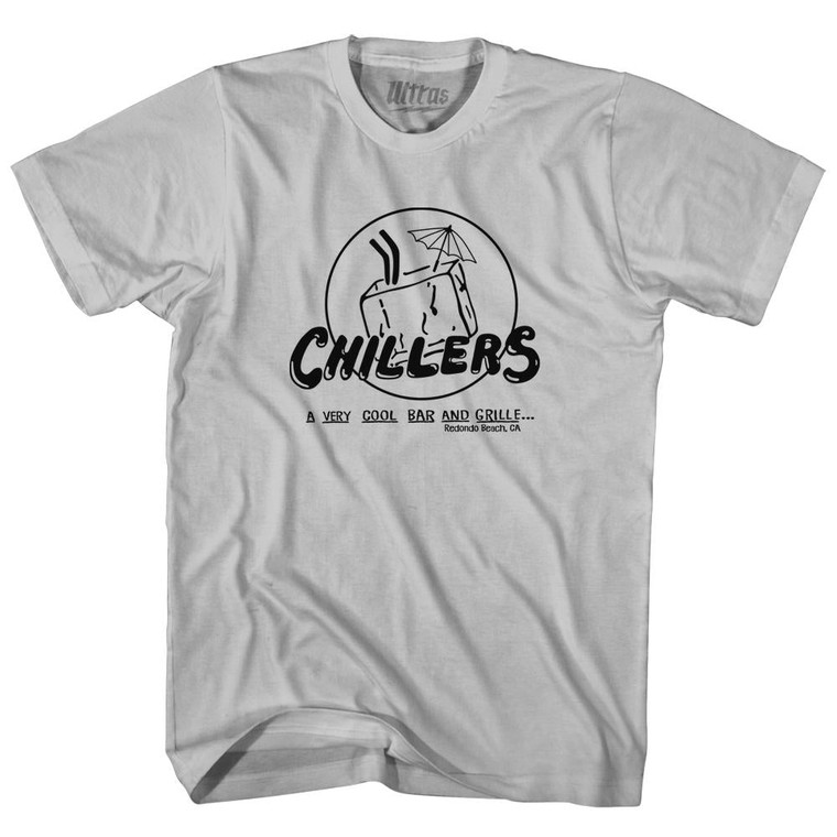 Chillers Bar Redondo Beach California Adult Cotton T-shirt-Cool Grey