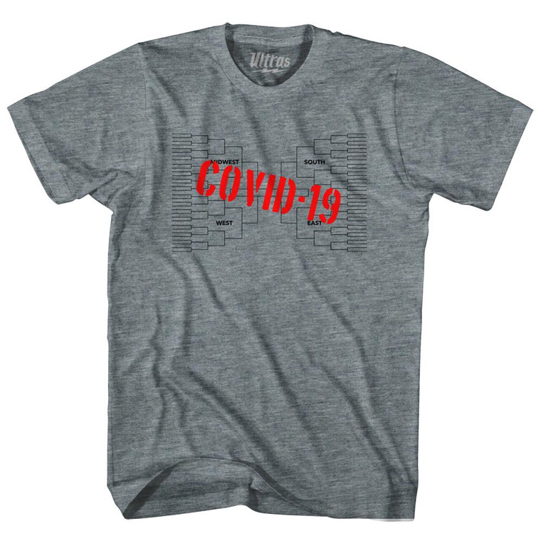 Covid-19 Bracket Busted March Basketball Tournament Womens Tri-Blend Junior Cut T-Shirt - Athletic Grey