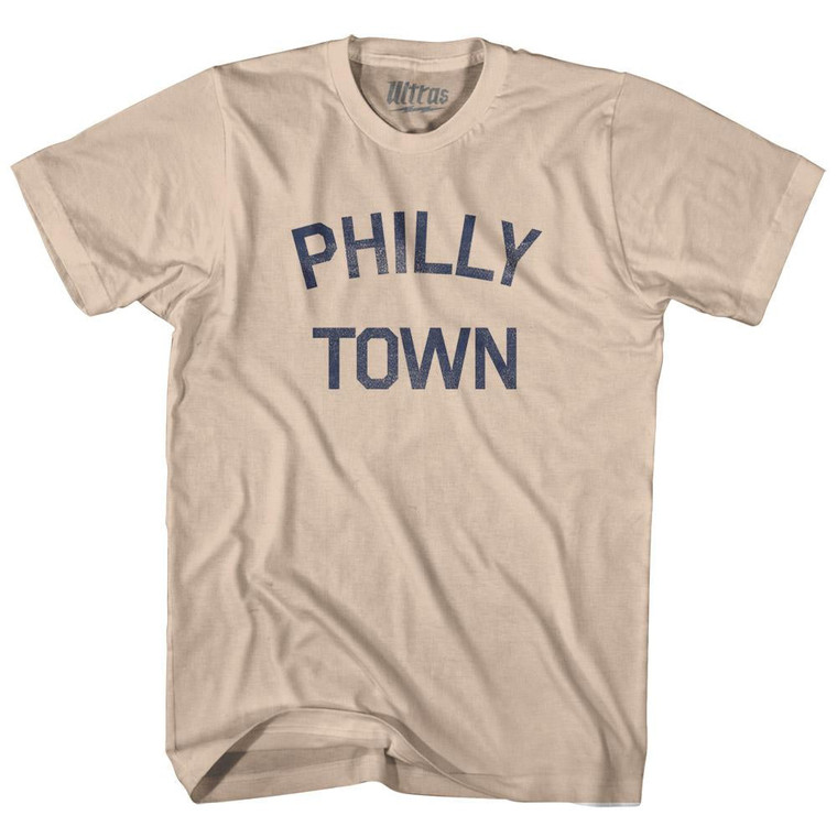 Philly Town Adult Cotton T-Shirt-Creme