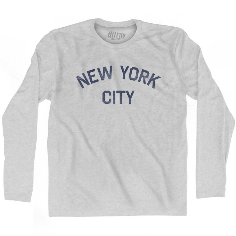 New York City Adult Long Sleeve T-Shirt - Grey Heather