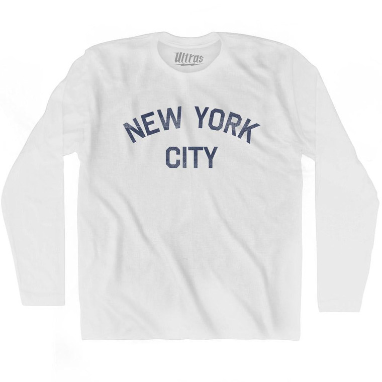 New York City Adult Long Sleeve T-Shirt - White