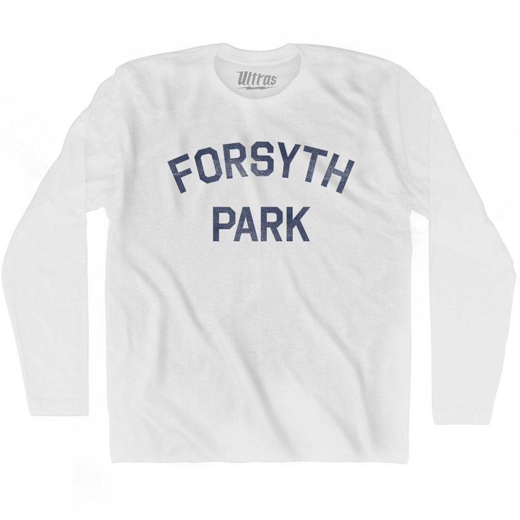 Forsyth Park Adult Cotton Long Sleeve T-Shirt - White