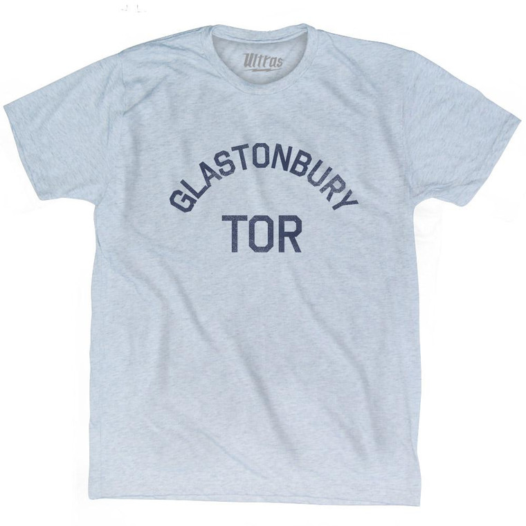 Glastonbury Tor Adult Tri-Blend T-Shirt - Athletic White