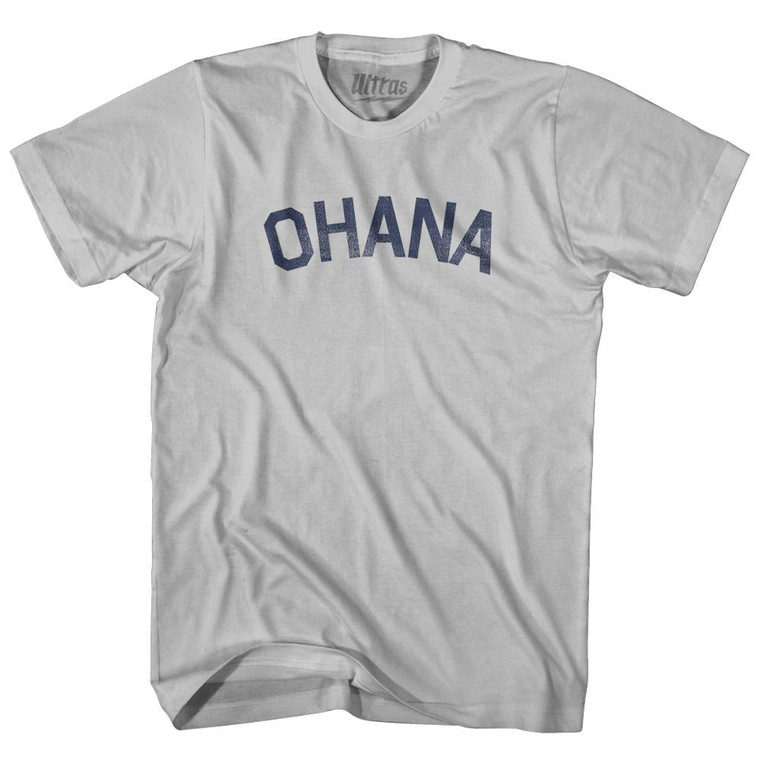 Ohana Hawaiian Family Hawaii Adult Cotton T-shirt - Cool Grey