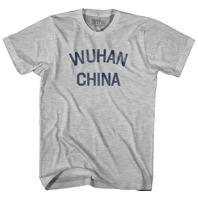 Wuhan China Womens Cotton Junior Cut T-shirt - Grey Heather