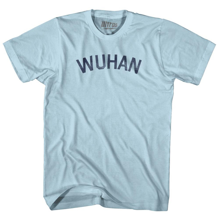 Wuhan Adult Cotton T-shirt-Light Blue