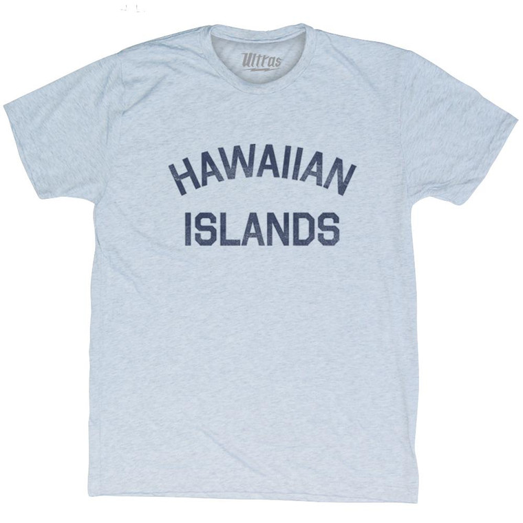 Hawaiian Islands Adult Tri-Blend T-shirt-Athletic White