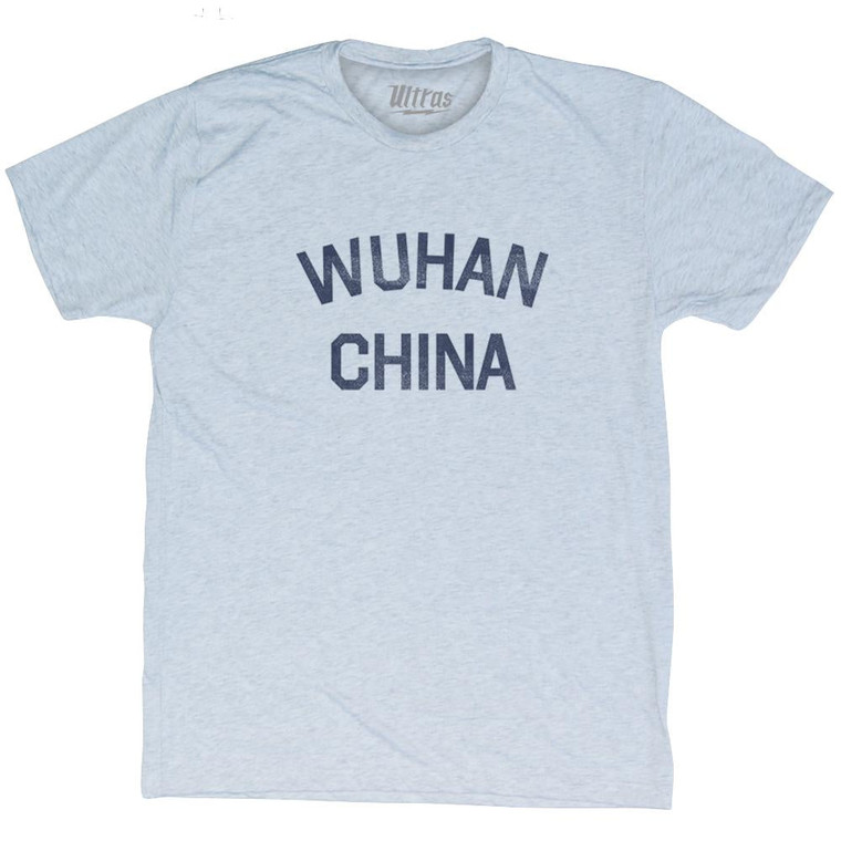 Wuhan China Adult Tri-Blend T-shirt - Athletic White