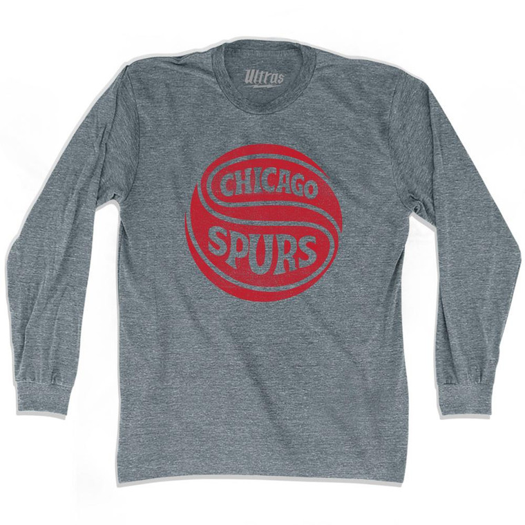 Chicago Spurs Adult Tri-Blend Long Sleeve City T-shirt - Athletic Grey