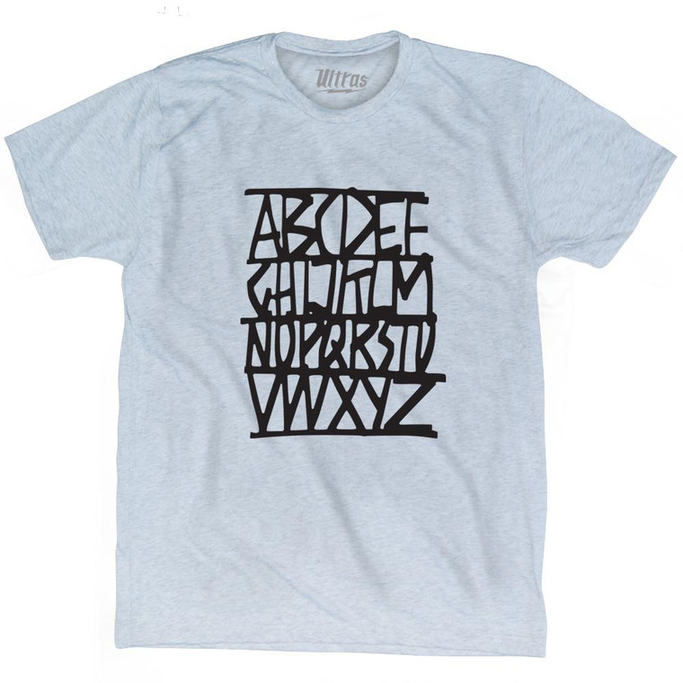 Alphabet Adult Tri-Blend T-shirt - Athletic White