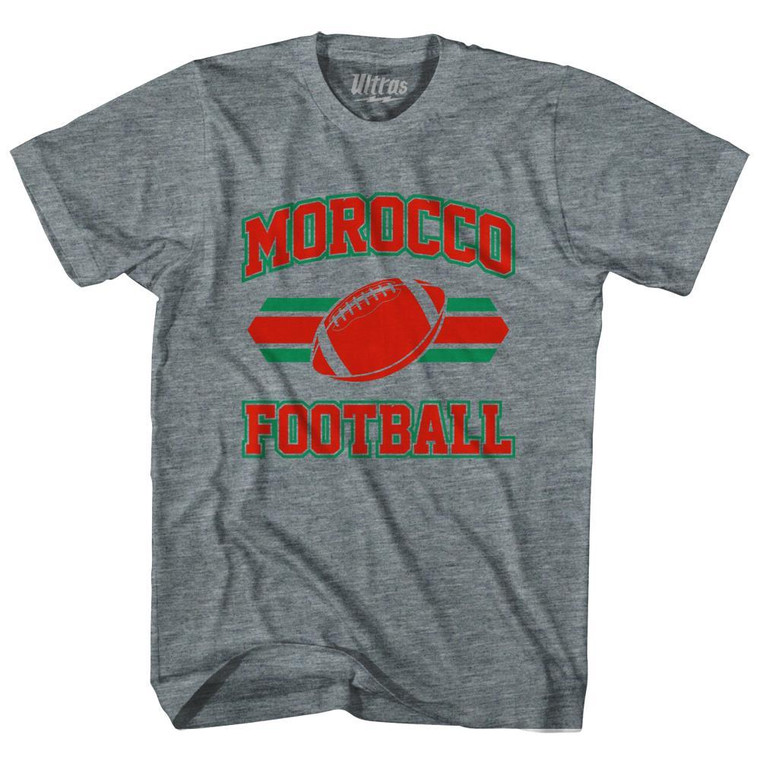 Morocco 90's Football Team Adult Tri-Blend-Athletic Grey