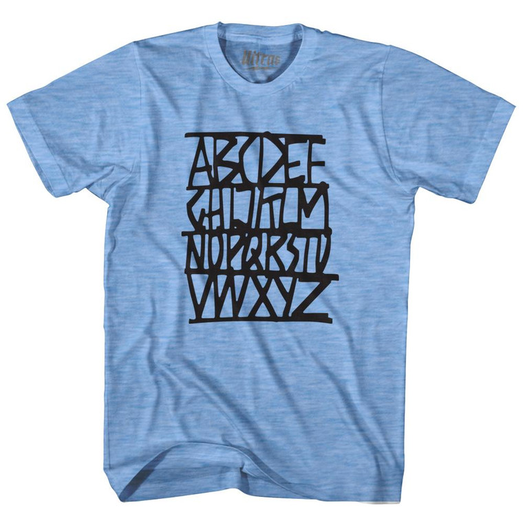 Alphabet Adult Tri-Blend T-shirt - Athletic Blue
