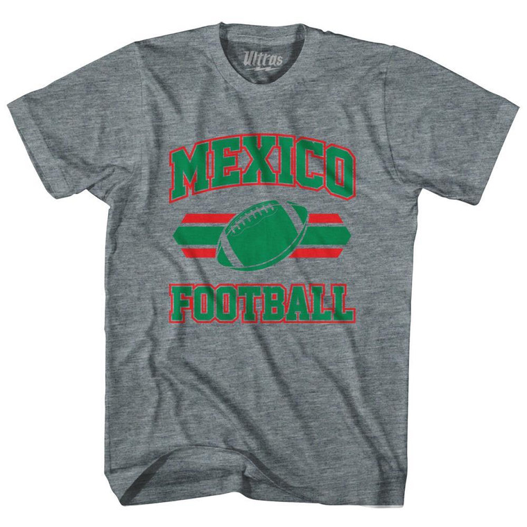 Mexico 90's Football Team Adult Tri-Blend - Athletic Grey
