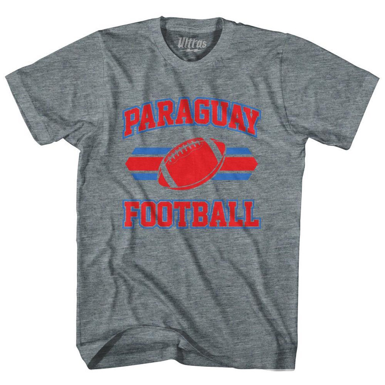 Paraguay 90's Football Team Adult Tri-Blend - Athletic Grey