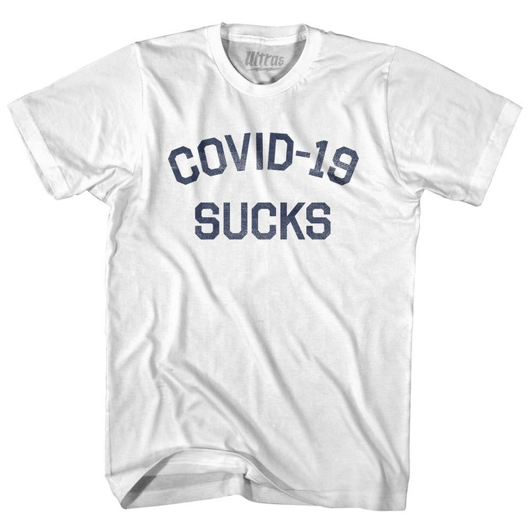 Covid-19 Sucks Coronavirus Wuhan China Flu Youth Cotton T-shirt - White