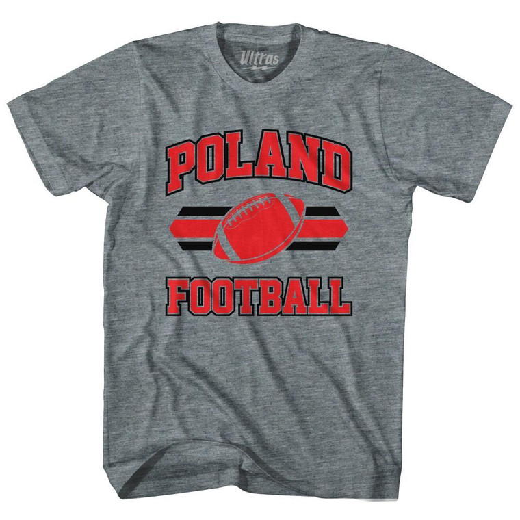 Poland 90's Football Team Youth Tri-Blend - Athletic Grey