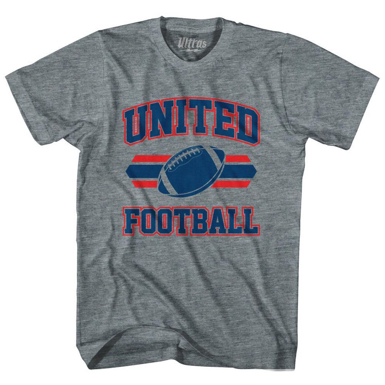 United States 90's Football Team Adult Tri-Blend - Athletic Grey