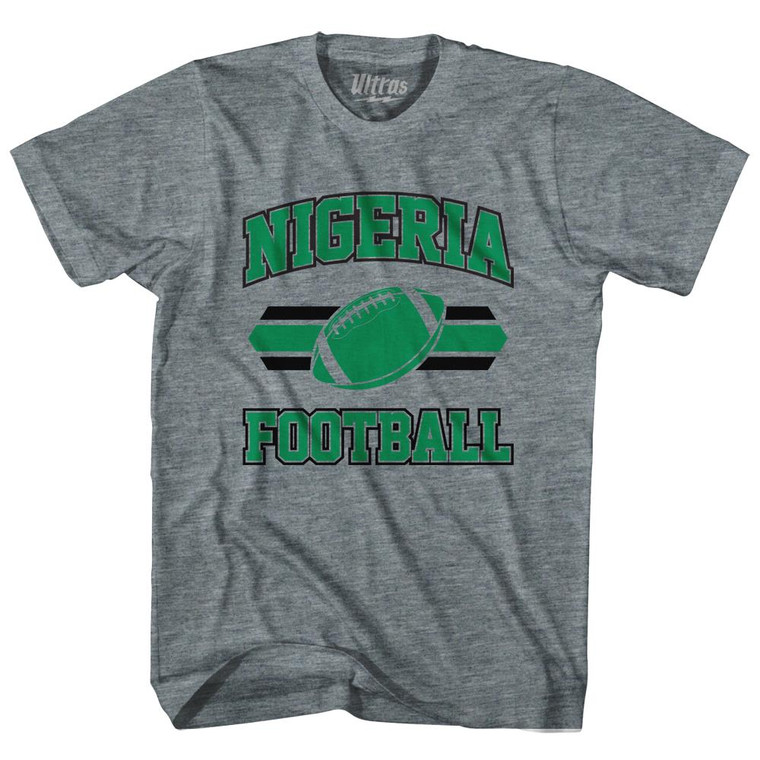 Nigeria 90's Football Team Adult Tri-Blend - Athletic Grey