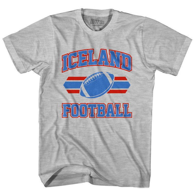 Iceland 90's Football Team Youth Cotton - Grey Heather
