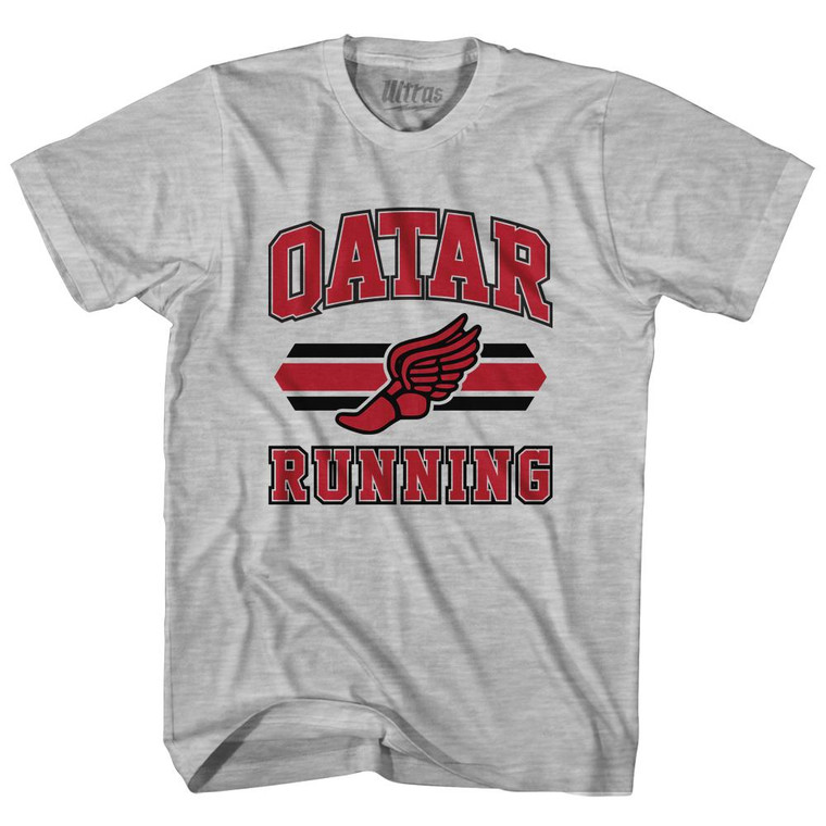 Qatar 90's Running Team Cotton Youth T-shirt - Grey Heather