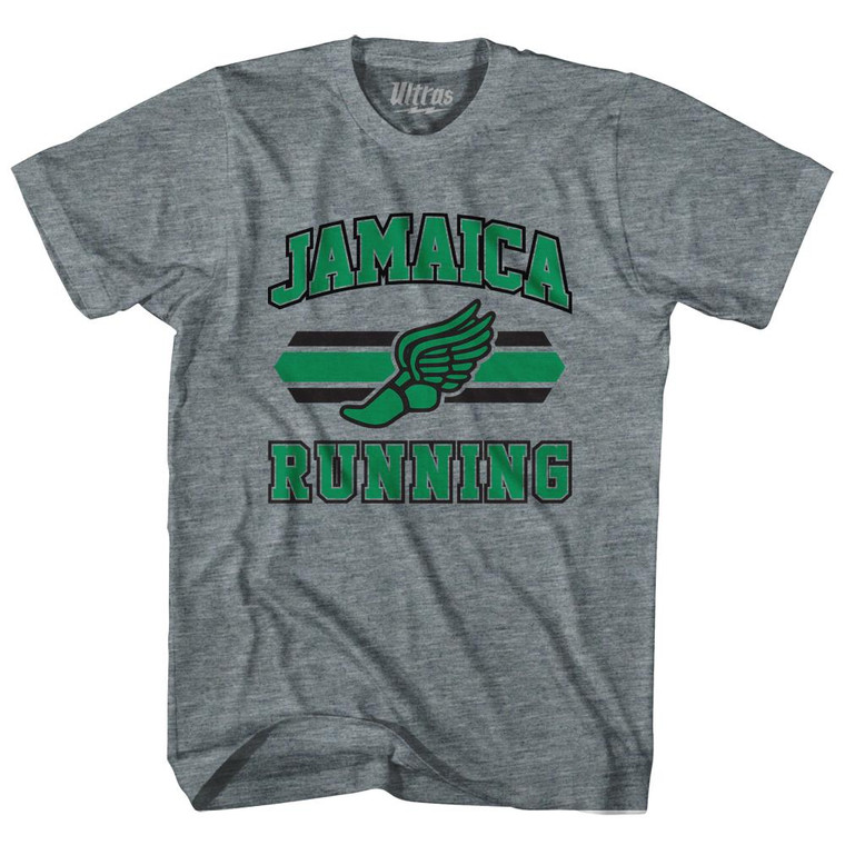 Jamaica 90's Running Team Cotton Youth T-shirt - Athletic Grey