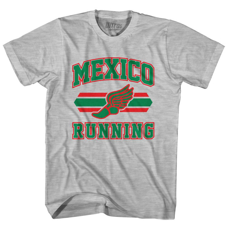 Mexico 90's Running Team Cotton Youth T-shirt - Grey Heather