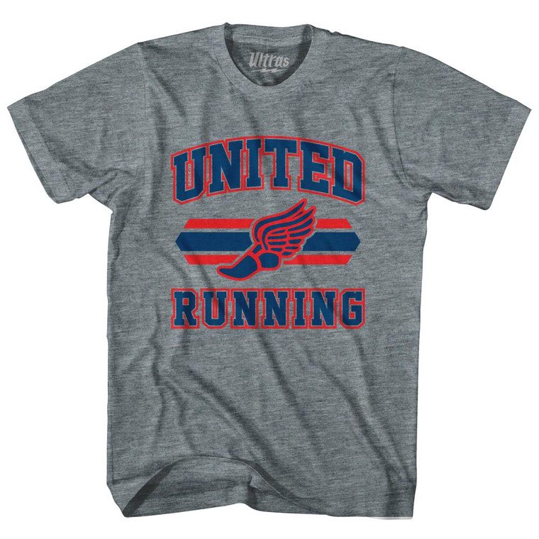 United States 90's Running Team Cotton Adult T-shirt - Athletic Grey