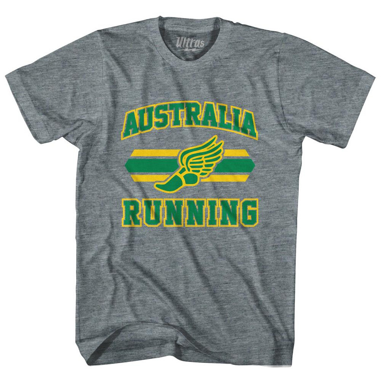 Australia 90's Running Team Cotton Youth T-shirt - Athletic Grey