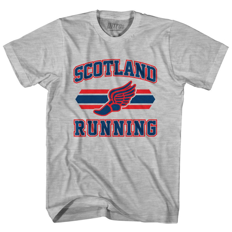 Scotland 90's Running Team Cotton Adult T-shirt - Grey Heather
