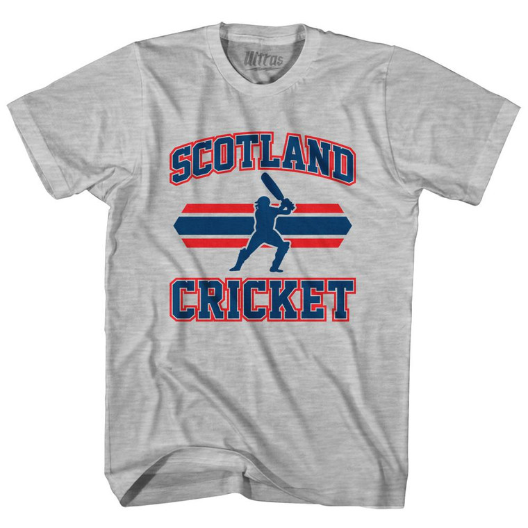 Scotland 90's Cricket Team Cotton Youth T-shirt - Grey Heather