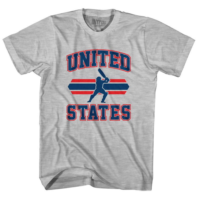 United States 90's Cricket Team Cotton Youth T-shirt - Grey Heather