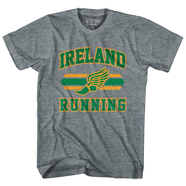 Ireland 90's Running Team Cotton Adult T-shirt - Athletic Grey
