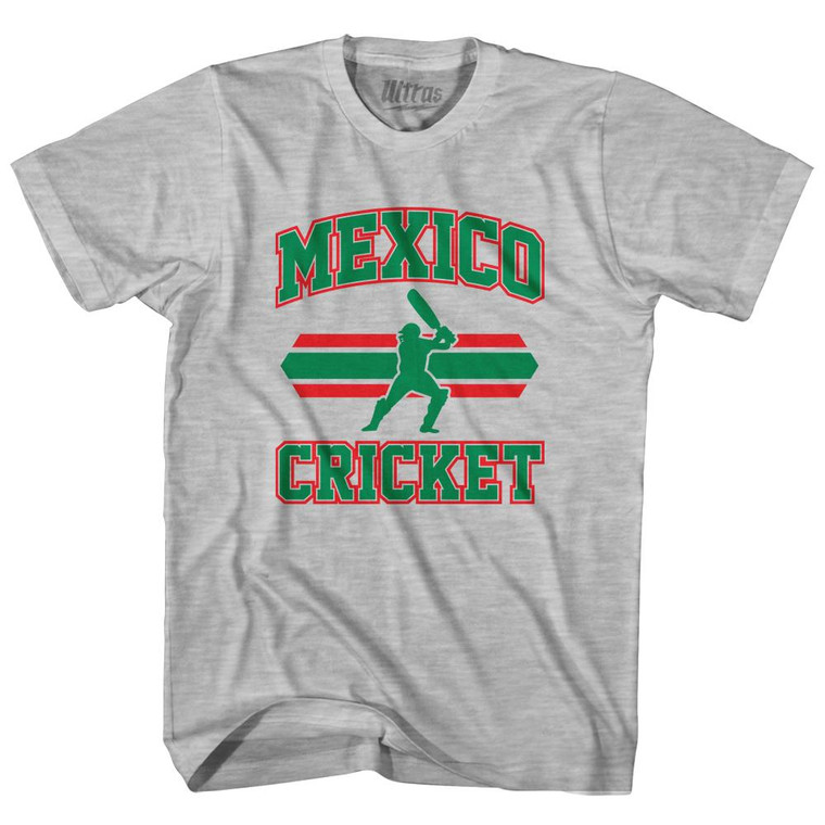 Mexico 90's Cricket Team Cotton Youth T-shirt - Grey Heather