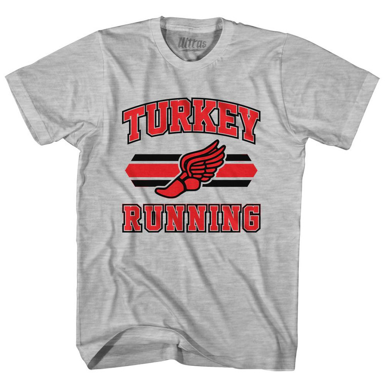 Turkey 90's Running Team Cotton Adult T-shirt - Grey Heather