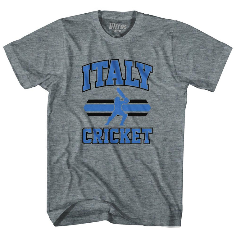 Italy 90's Cricket Team Tri-Blend Youth T-shirt - Athletic Grey