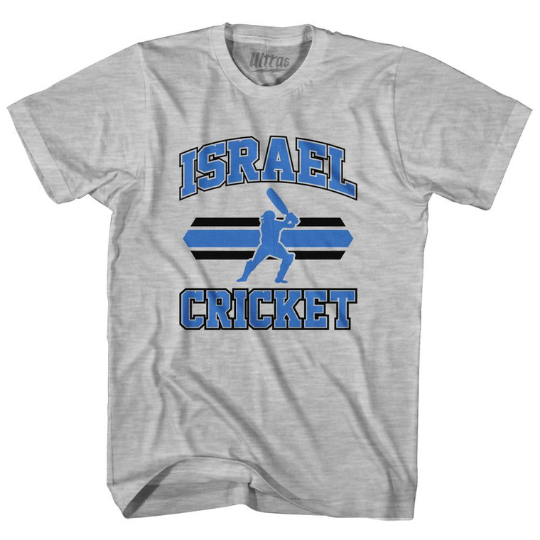 Israel 90's Cricket Team Cotton Youth T-shirt - Grey Heather