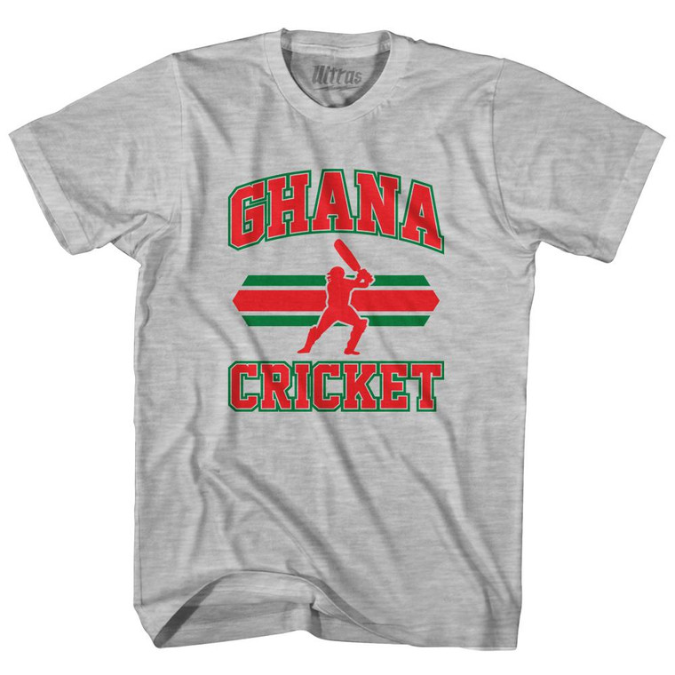 Ghana 90's Cricket Team Cotton Youth T-shirt - Grey Heather