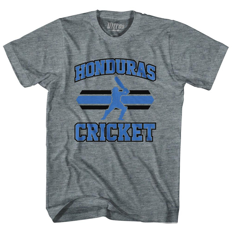 Honduras 90's Cricket Team Tri-Blend Adult T-shirt-Athletic Grey