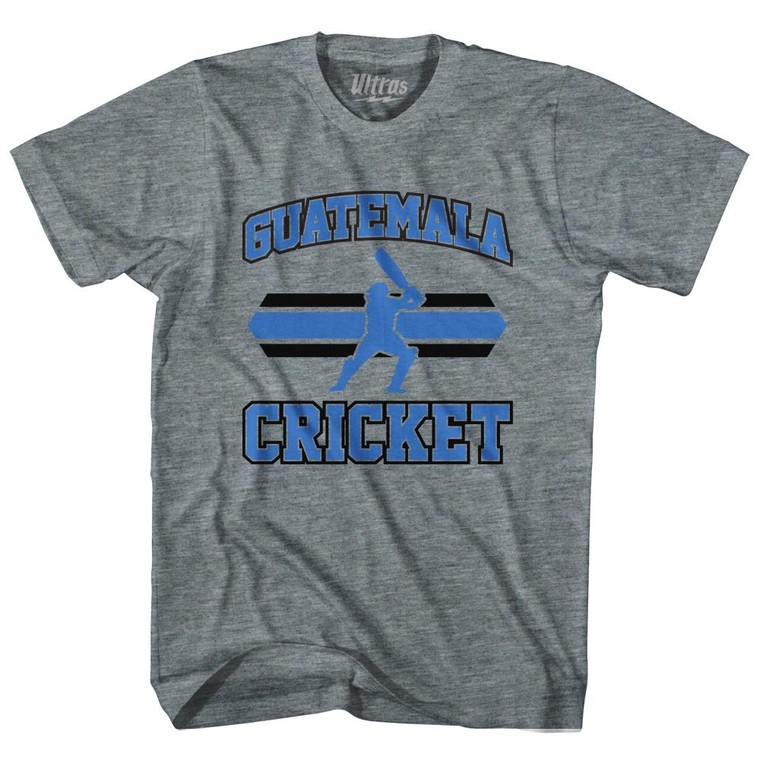 Guatemala 90's Cricket Team Tri-Blend Adult T-shirt-Athletic Grey