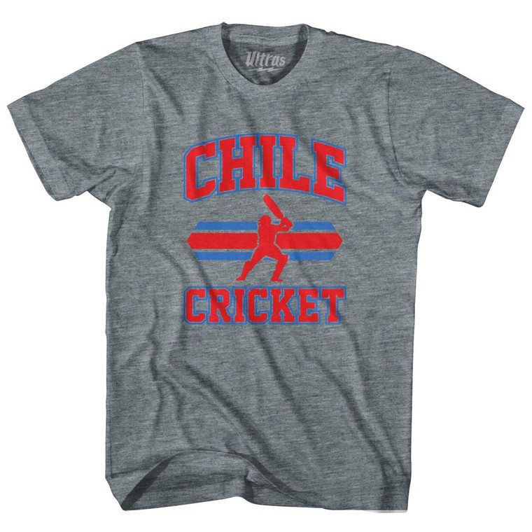 Chile 90's Cricket Team Tri-Blend Adult T-shirt - Athletic Grey