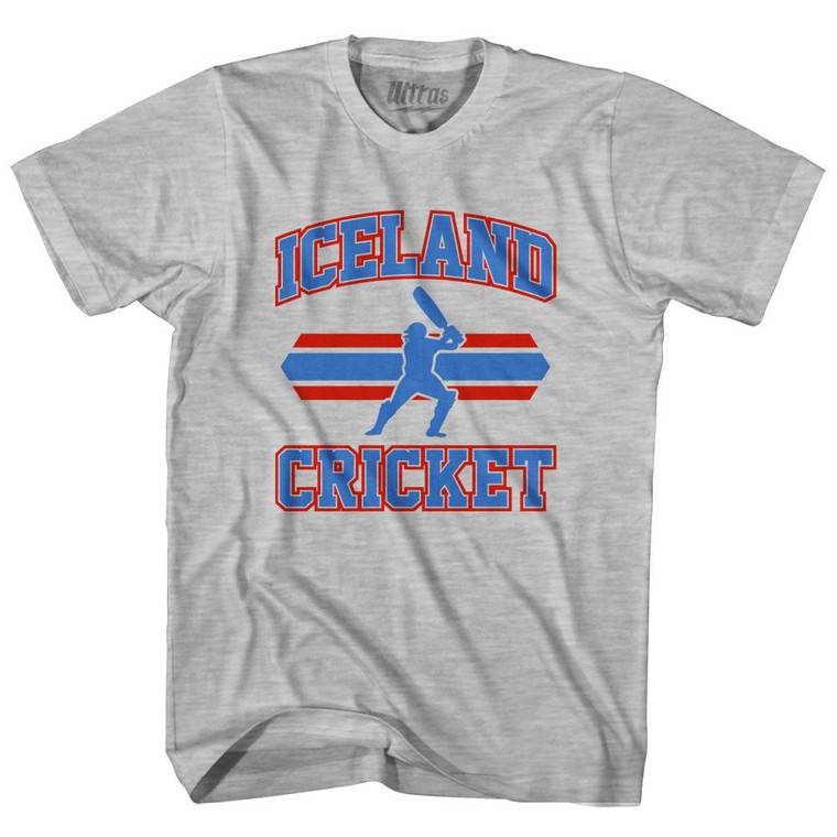 Iceland 90's Cricket Team Cotton Adult T-shirt - Grey Heather