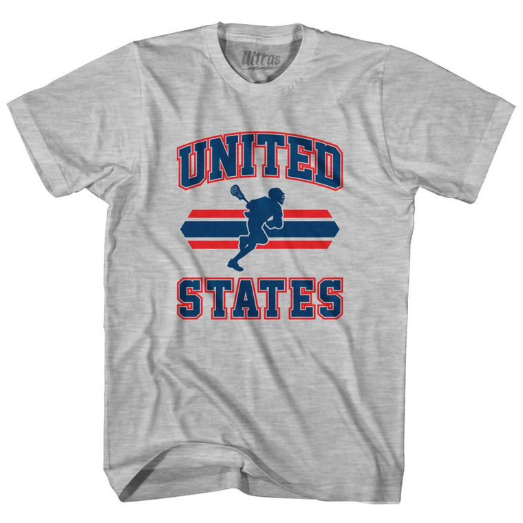 United States 90's Lacrosse Team Cotton Youth T-shirt - Grey Heather United States 90's Lacrosse Team Cotton Youth T-shirt - Grey Heather