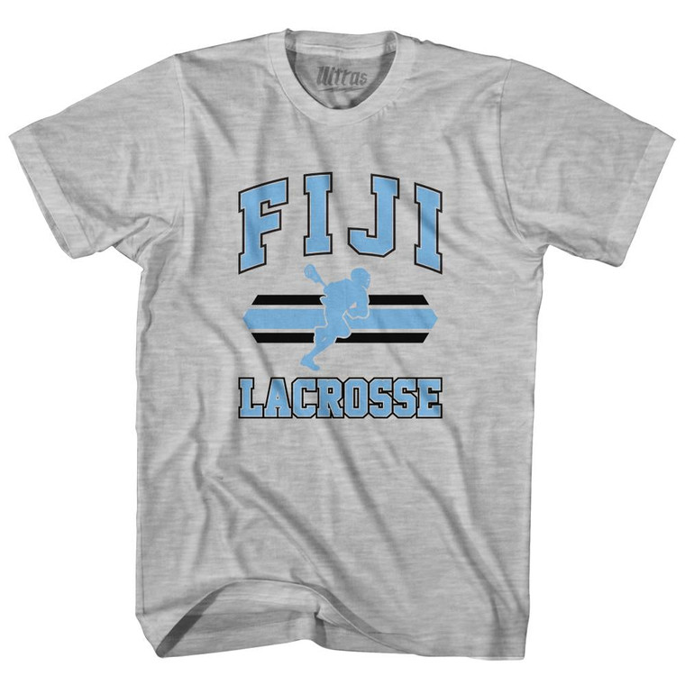 Fiji 90's Lacrosse Team Cotton Adult T-shirt - Grey Heather