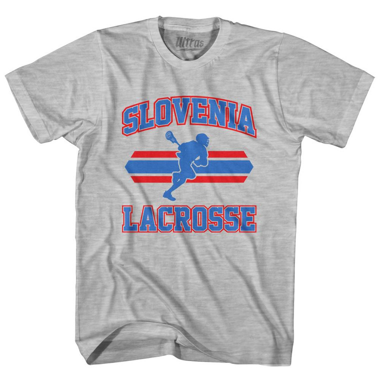 Slovenia 90's Lacrosse Team Cotton Youth T-shirt - Grey Heather