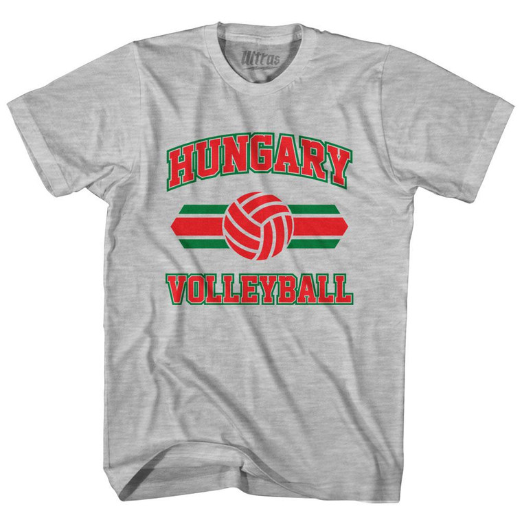 Hungary 90's Volleyball Team Cotton Youth T-shirt-Grey Heather