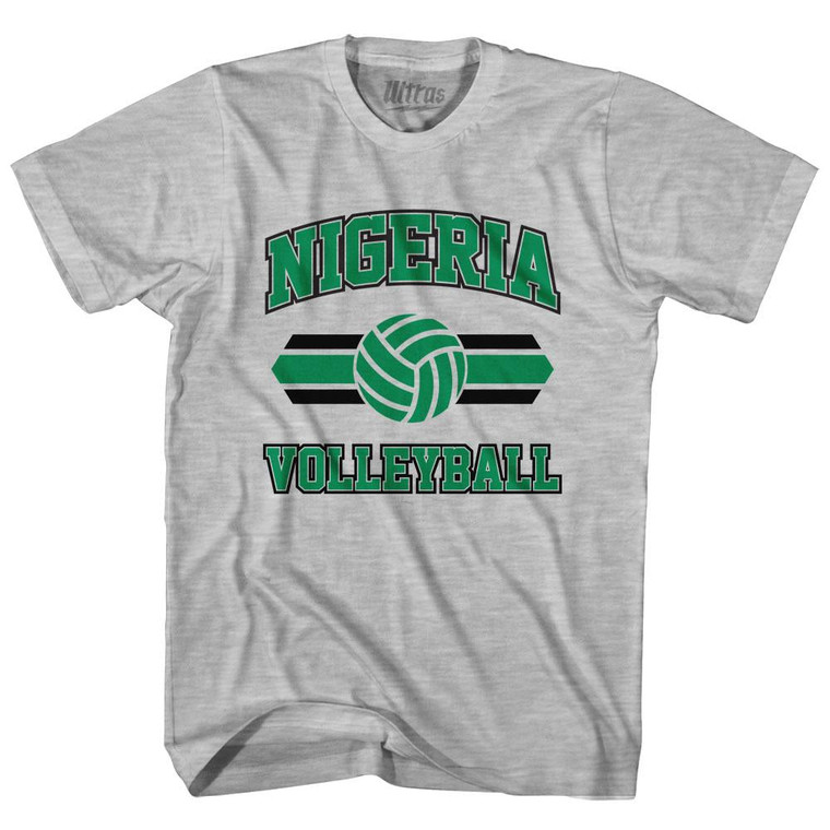 Nigeria 90's Volleyball Team Cotton Youth T-shirt - Grey Heather