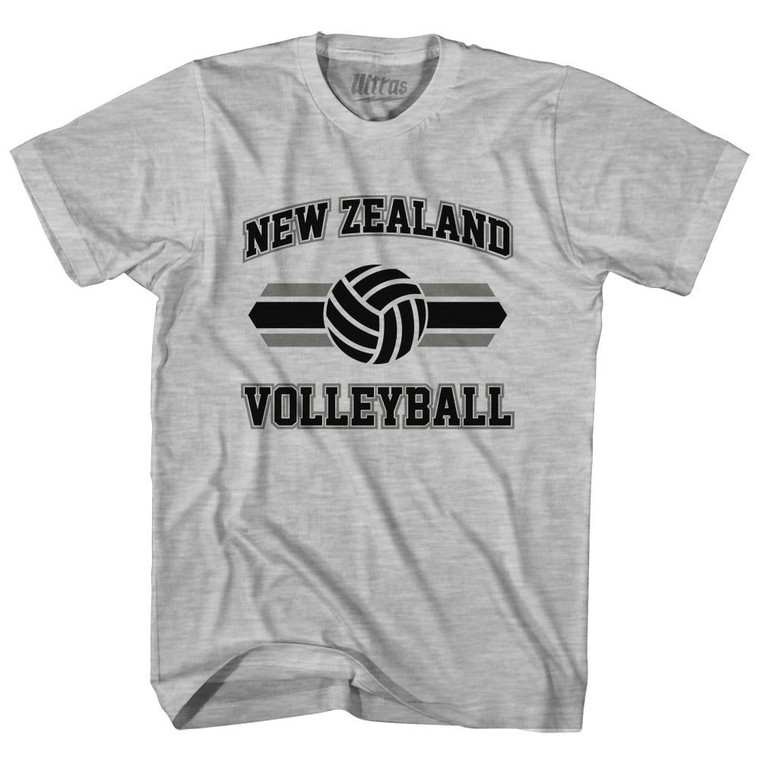 New Zealand 90's Volleyball Team Cotton Youth T-shirt-Grey Heather