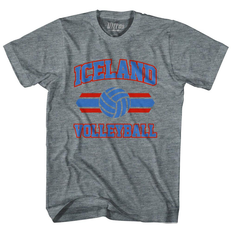 Iceland 90's Volleyball Team Tri-Blend Youth T-shirt - Athletic Grey