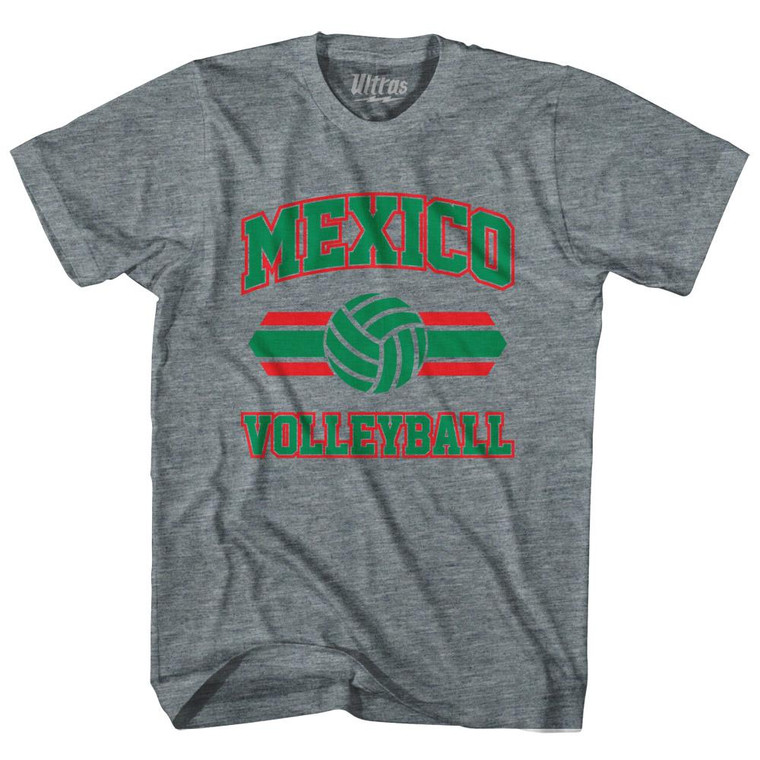 Mexico 90's Volleyball Team Tri-Blend Youth T-shirt - Athletic Grey